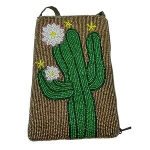 Bamboo Trading Cia Cactus/western/Arizona beaded crossbody purse/bag